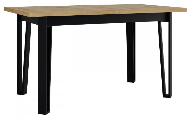 Széthúzható étkezőasztal Elarna 80 x 140 180 III (artisan tölgy + fekete) (4-8 fő részére). 1105376