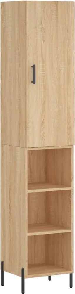 vidaXL sonoma tölgy szerelt fa magasszekrény 34,5x34x180 cm