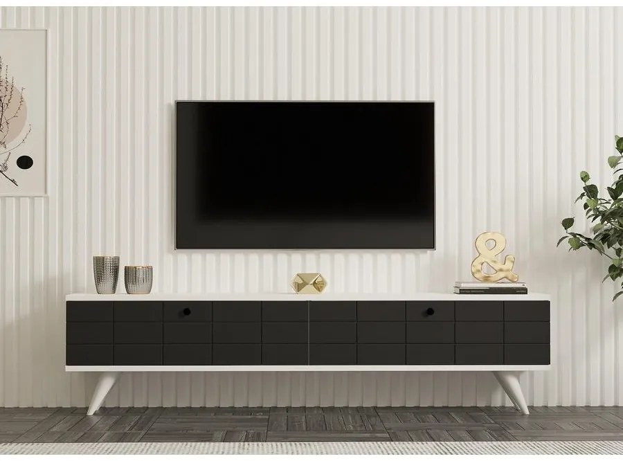 TV szekrény Alberi - Anthracite, White