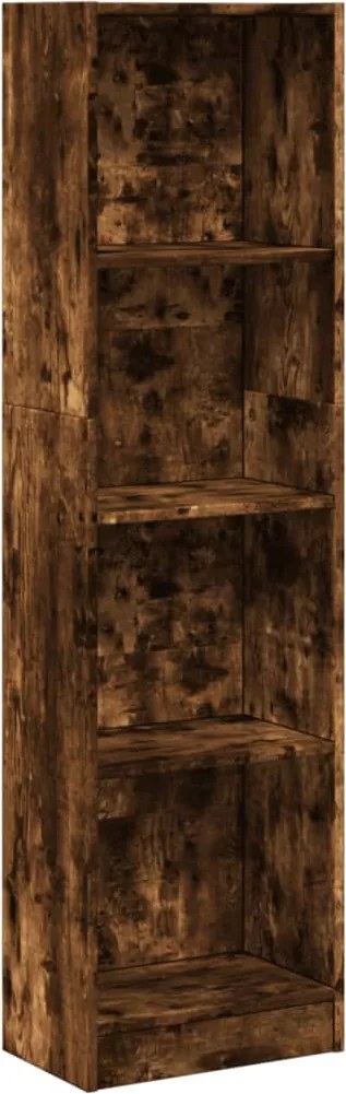vidaXL füstös tölgy színű szerelt fa könyvszekrény 40 x 24 x 176 cm