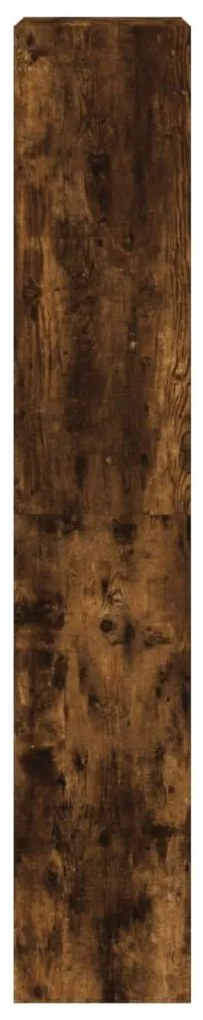 füstös tölgy cipőszekrény 4 kihajtható fiókkal 60x34x187,5 cm