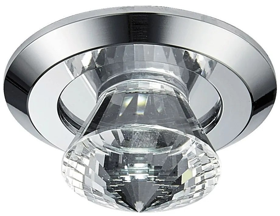 PREZENT 71017 ELEGANT Kristály Spot Lámpa Króm, Átlátszó LED IP20
