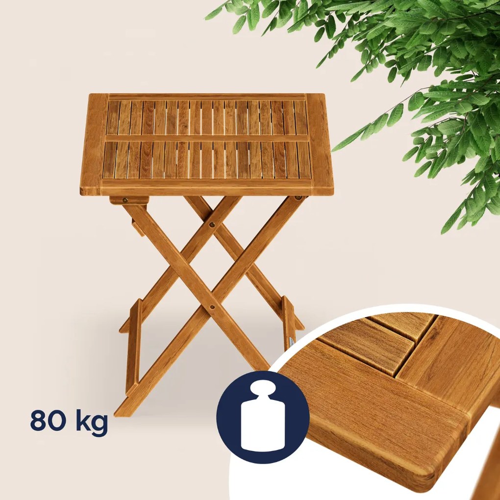 ALEK fa tárolóasztal, 70x70x73cm, barna Casaria