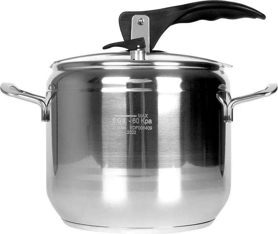 kukta Orion Profi acél magasnyomású edény gyors főzés 5L