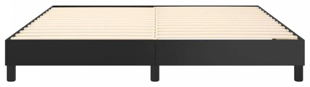 Fekete műbőr rugós ágykeret 180x200 cm