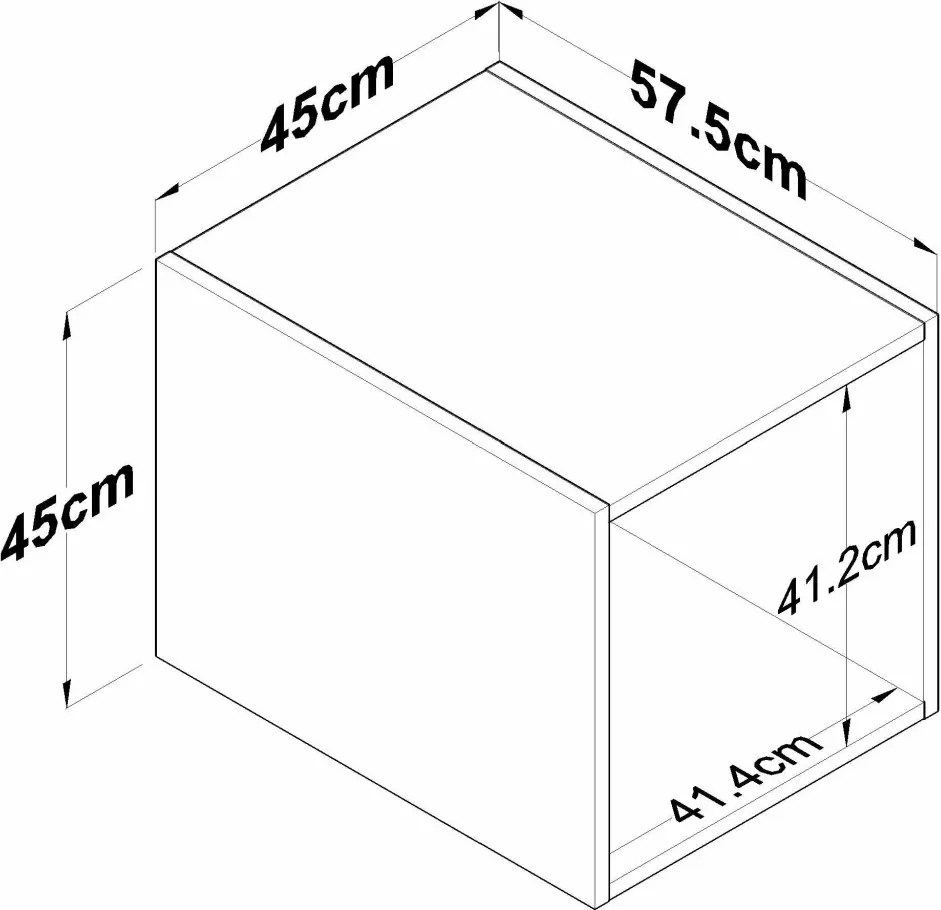Gardróbszekrény, 45 cm – BA264