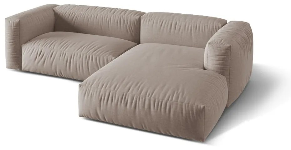 Bézs moduláris sarokkanapé (jobb oldali) Martina – Micadoni Home