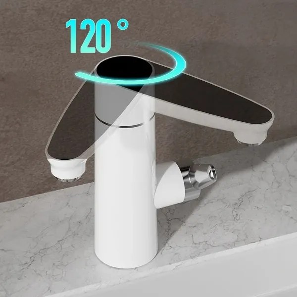 3000W/230V IPX4 vízmelegítő LED kijelzővel, fehér