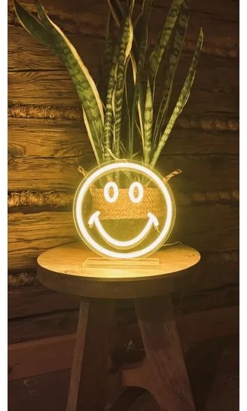 2Kids Toys - LED Neon asztal dekoráció LED/5W/USB smiley