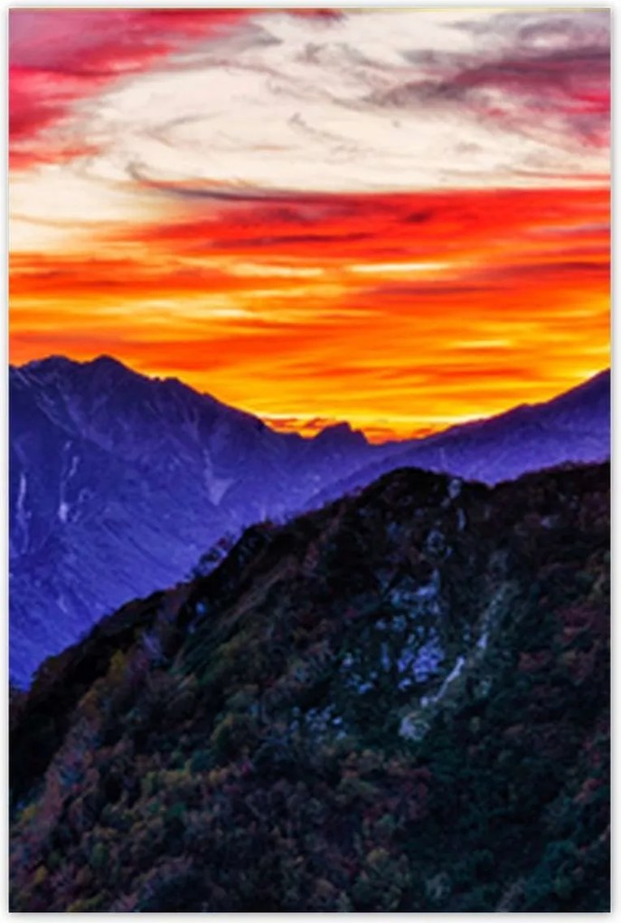 Poszterek 60x90 Hegyi táj nyugattal