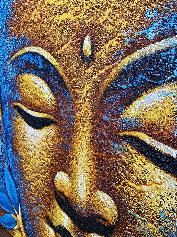 Buddha festmény, falikép - Lótusz - 60x80 cm