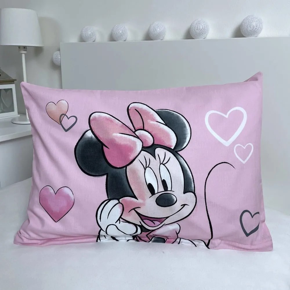 Pamut ágyneműhuzat babaágyhoz 100x135 cm Minnie – Jerry Fabrics