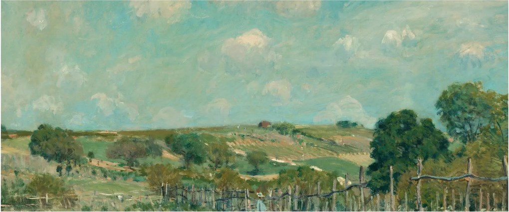Kép - Alfred Sisley, Meadow, reprodukciók (120x50 cm)