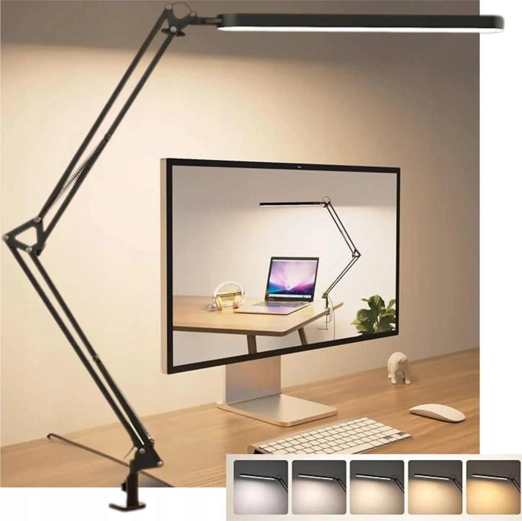 Asztali Led Lámpa Asztali Lámpa Állítható Usb Irodai Használatra 5 Üzemmód