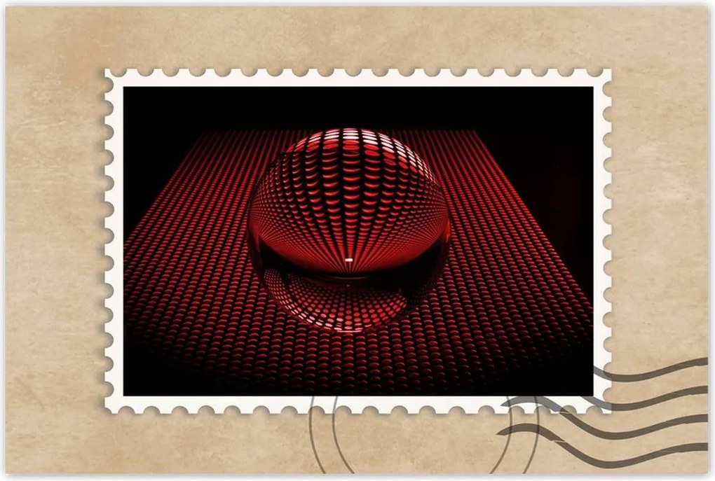 Poszterek 60x40 Piros gömb Disco