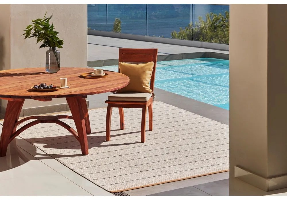 Okkersárga-krémszínű kültéri-beltéri szőnyeg 140x200 cm Belle Ochre – Pappelina