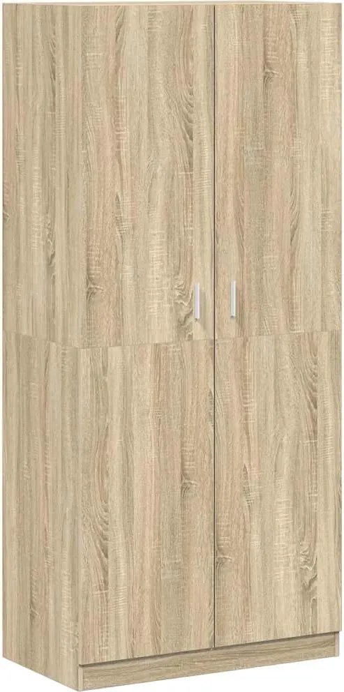 vidaXL sonoma tölgy színű szerelt fa ruhásszekrény 90 x 52 x 200 cm
