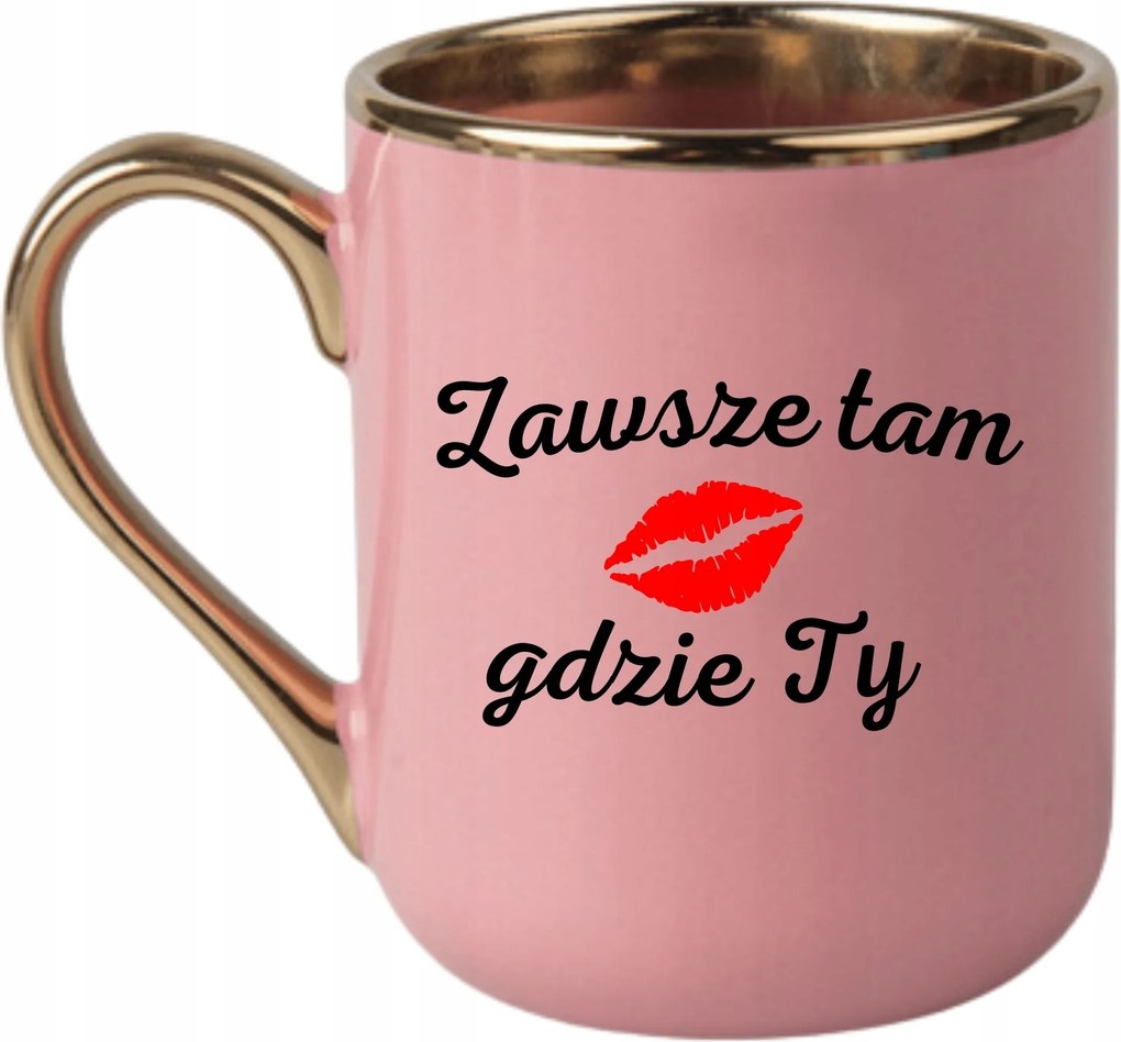 Bögre Elegáns Rózsaszín Arany Rant Vicces Ajándék Mindig Ott, Ahol Te