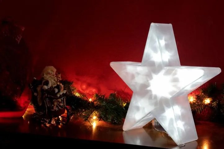 NEXOS Karácsonyi dísz világító csillag 20 LED 35 cm