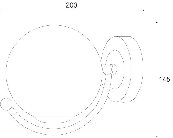 Fali lámpa GEORGIA 1xE14/5W/230V matt króm/füstös