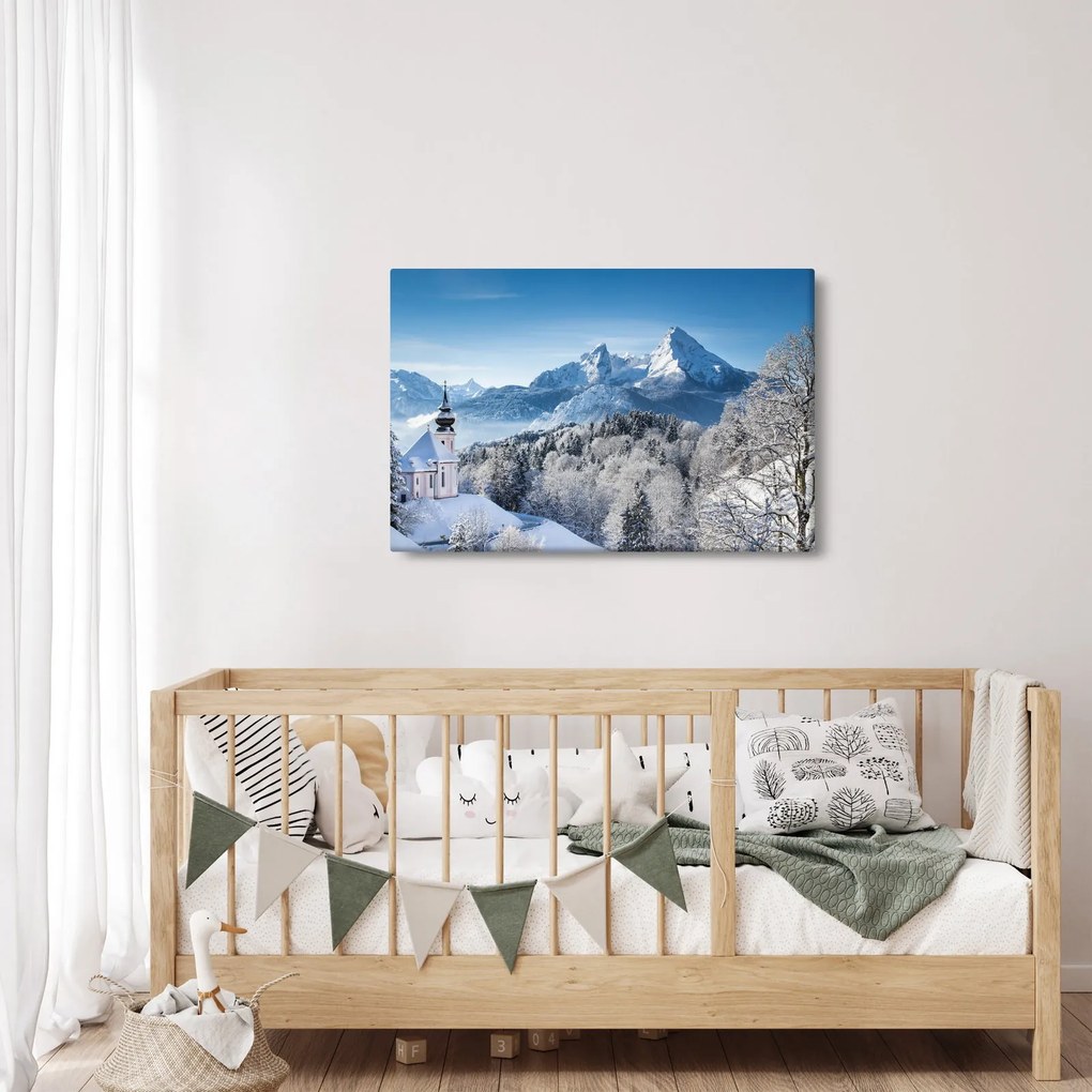 Kép - Egy pillantás a téli tájra (90x60 cm)