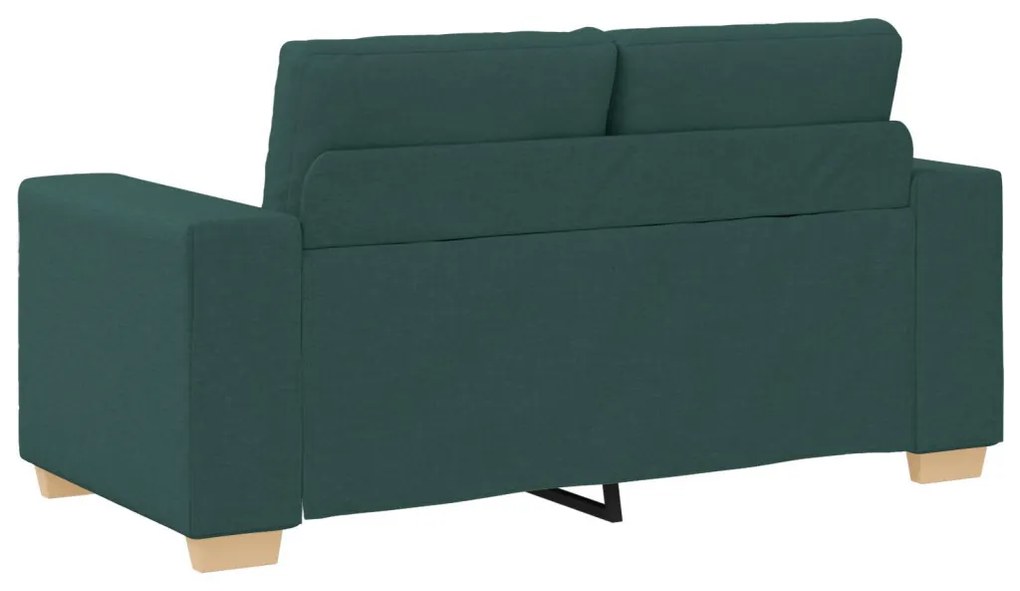 3-Darabos Sofa Szett Párnákkal - Sötét Zöld Szövet