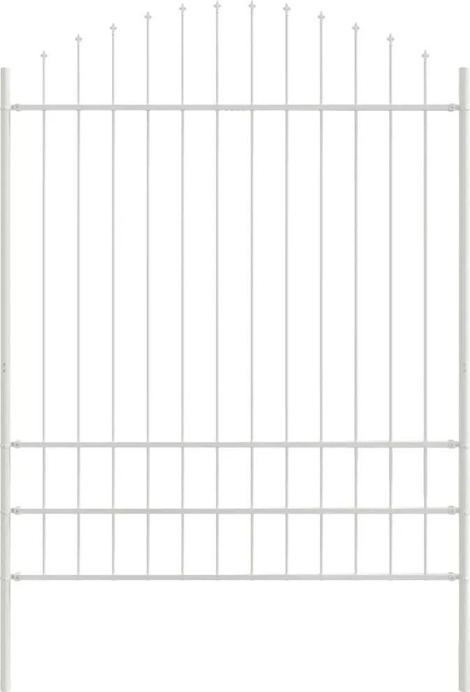 vidaXL Kerti Kerítés Fehér 170 x 225 cm Porszórt acél
