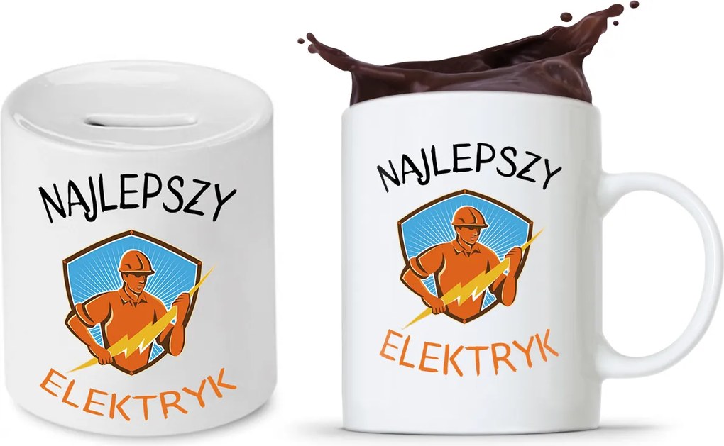 Villanyszerelő Készlet Ajándék Bögre Persely fényképes nyomtatással