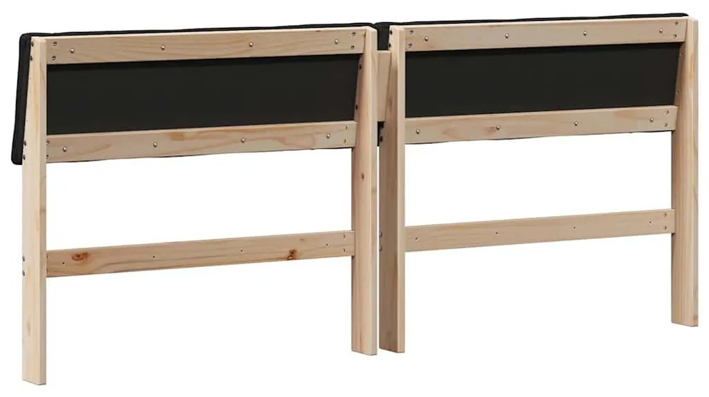 Kárpitozott fejtámla Fekete 180 cm Tömör fenyőfa