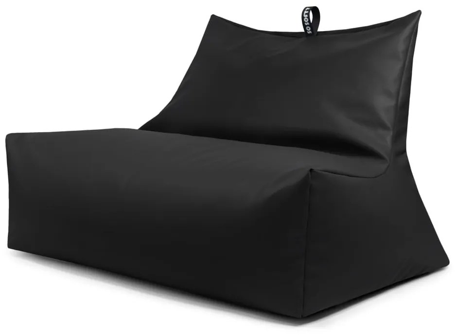 Fekete bőrutánzat babzsákfotel Icy Sofa – So Soft?