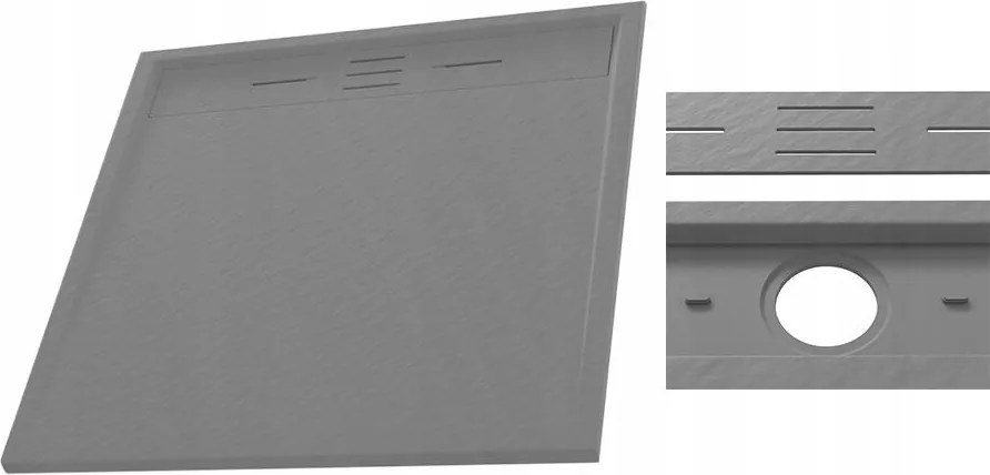 Viva Négyzet Alakú Zuhanytálca 90 x 90 CM Szürke Kompozit