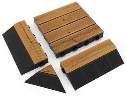 Fa padló Linea CombiWood 40 x 40 x 6,5 cm, természetes fa