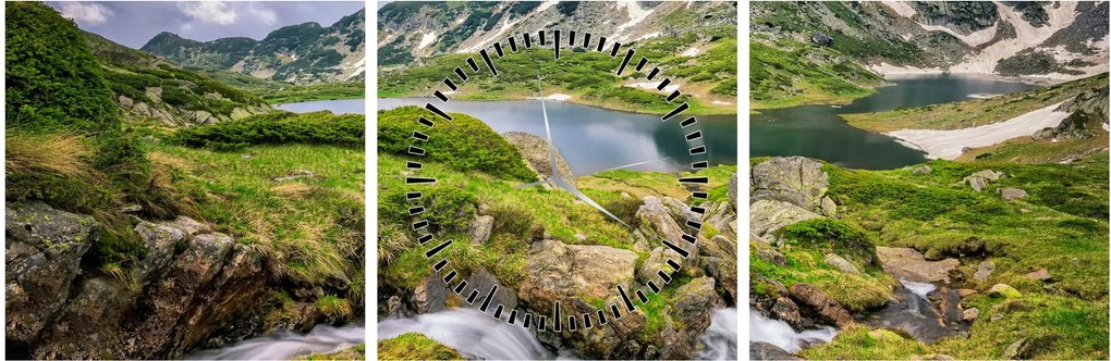 Kép - Kilátás a Rila hegyre (órával) (90x30 cm)