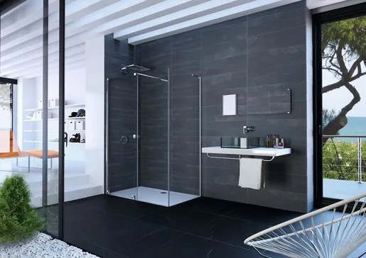 Hüppe Xtensa walk-in zuhanyparaván walk-in / ajtó 140x90 cm x14090l HUPPEX14090L