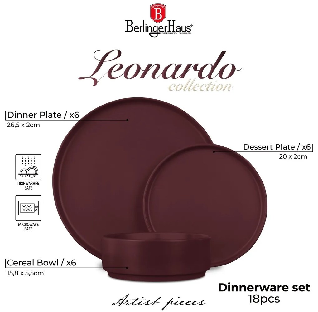 BerlingerHaus 18 részes Leonardo étkészlet