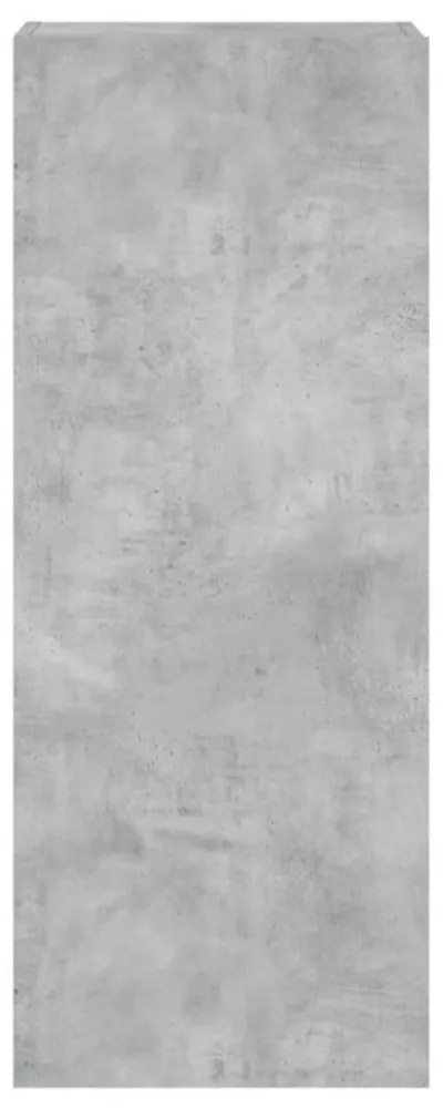 betonszürke szerelt fa fali TV-szekrény 40,5 x 30 x 102 cm