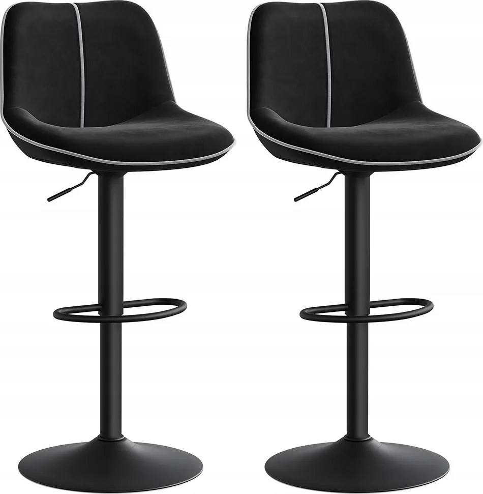 2 darabos Vasagle Muriel bárszék szett, fekete