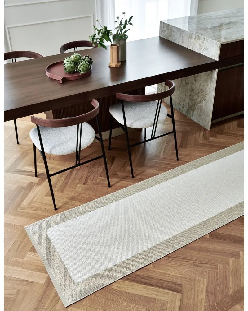 Bézs-krémszínű kültéri-beltéri futószőnyeg 70x240 cm Ilda Beige – Pappelina