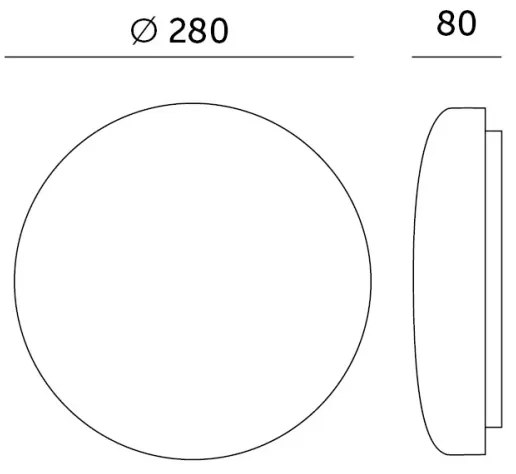 LED fürdőszobai mennyezeti lámpa SOFI LX LED/13W/230V IP44, átm. 28 cm