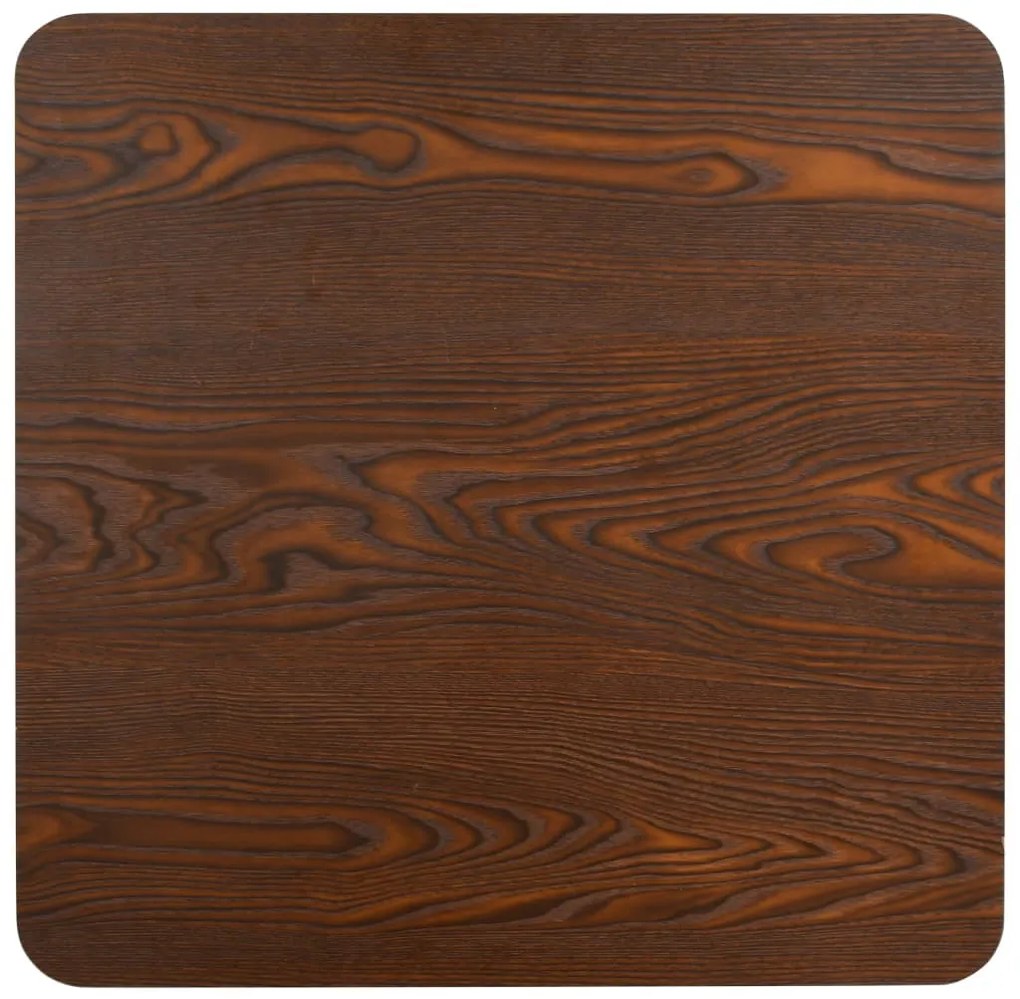 Sötétbarna MDF bisztróasztal 80 x 80 cm
