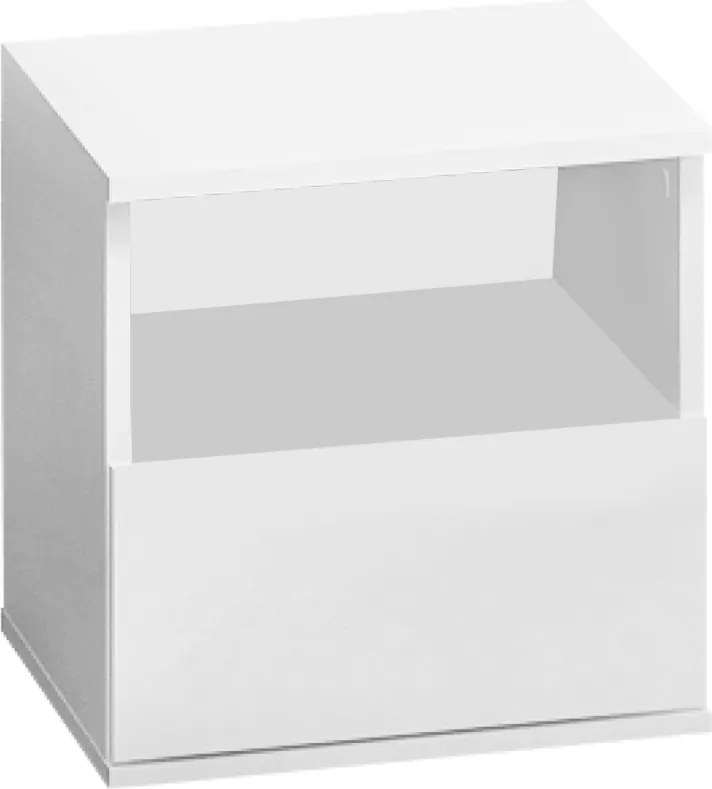 Éjjeliszekrény, fehér, DOLI