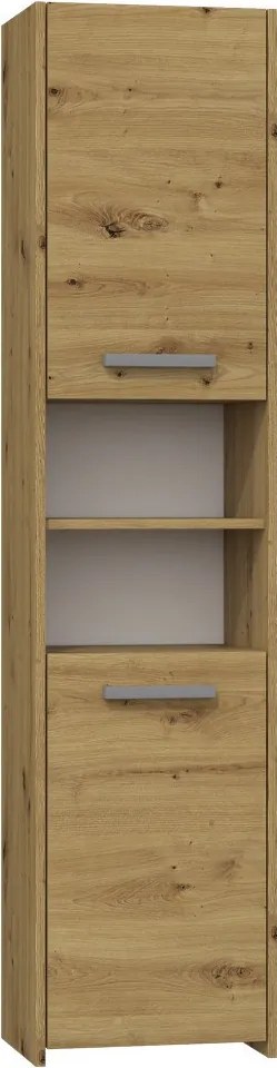 S40 fürdőszoba szekrény, tölgy