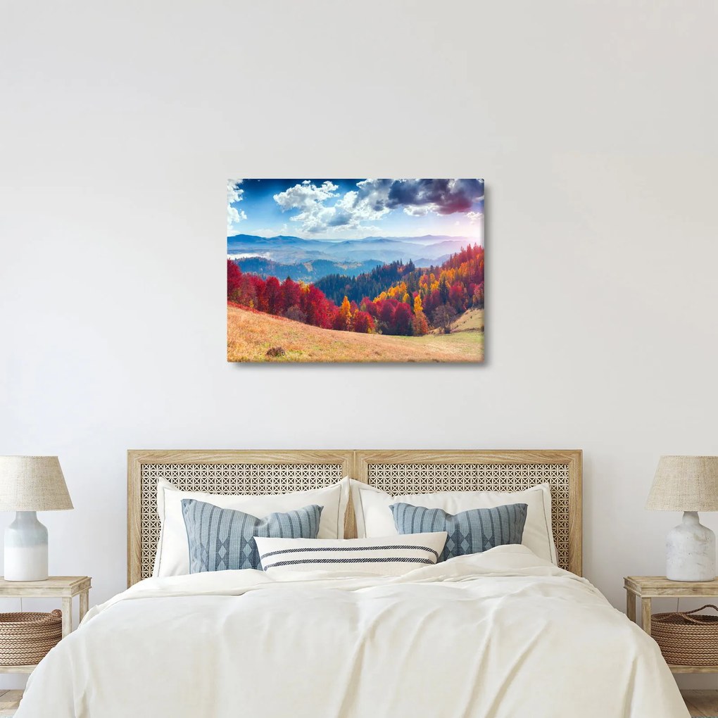 Egy kép egy színes őszi tájról (70x50 cm)