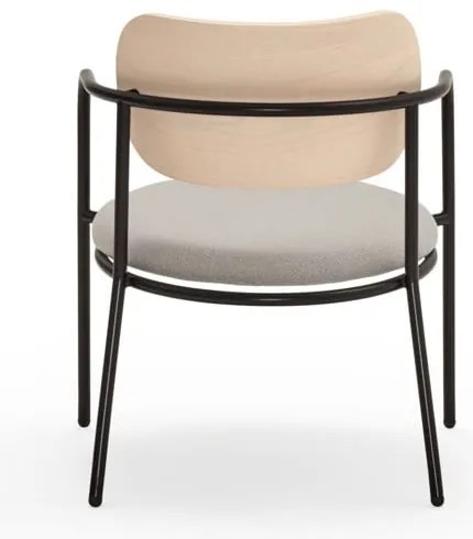 Világosszürke fotel kőrisfa dekorral Eclipse - Teulat