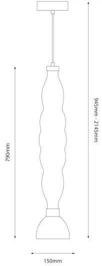 LED Csillár zsinóron LUCCO LED/18W/230V átm. 15 cm arany