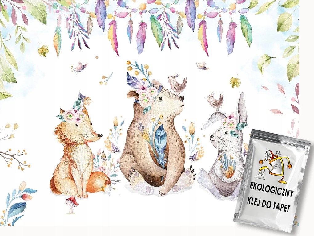 Fotótapéta Flizelina Skandináv indián állatok 300x210 ragasztó