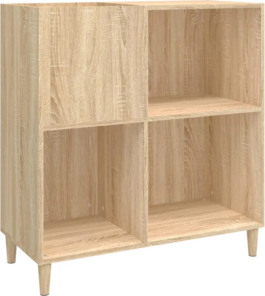 vidaXL sonoma tölgy színű szerelt fa hanglemezszekrény 84,5x38x89 cm