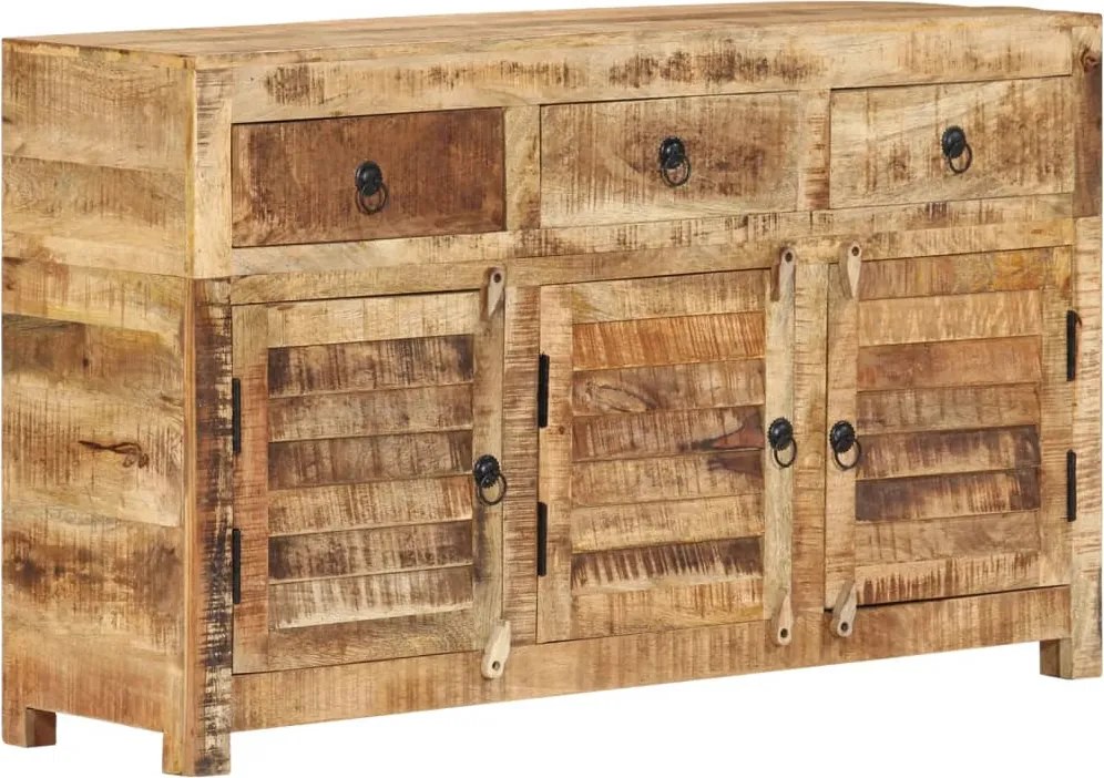 vidaXL tömör mangófa tálalószekrény 110 x 30 x 65 cm