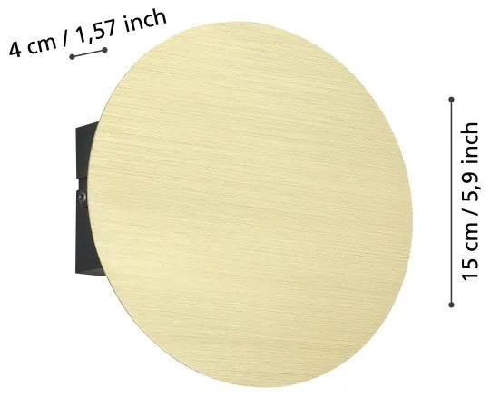 Eglo 901201 - LED Fali lámpa TALAMELLO LED/4W/230V 3000K arany