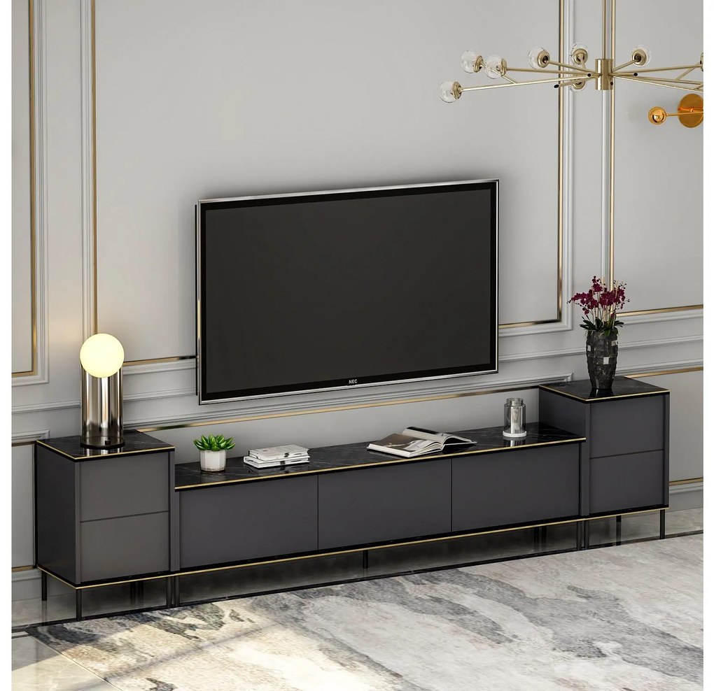 TV asztal/szekrény Mamene 3 (antracit) . 1095704